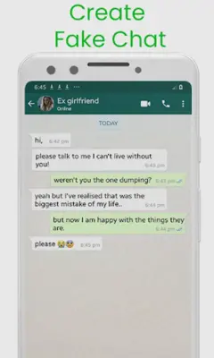 Fake Chat Maker - whatsmock android App screenshot 6